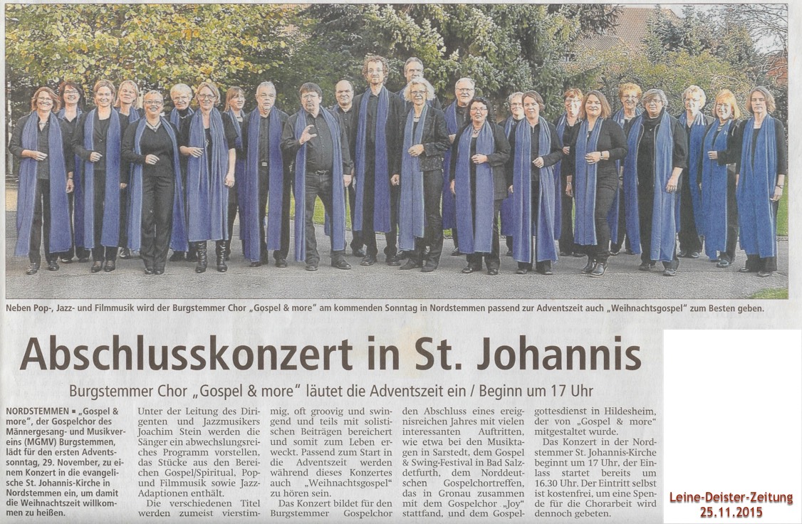 Konzert in der Kirche St. Johannis Nordstemmen